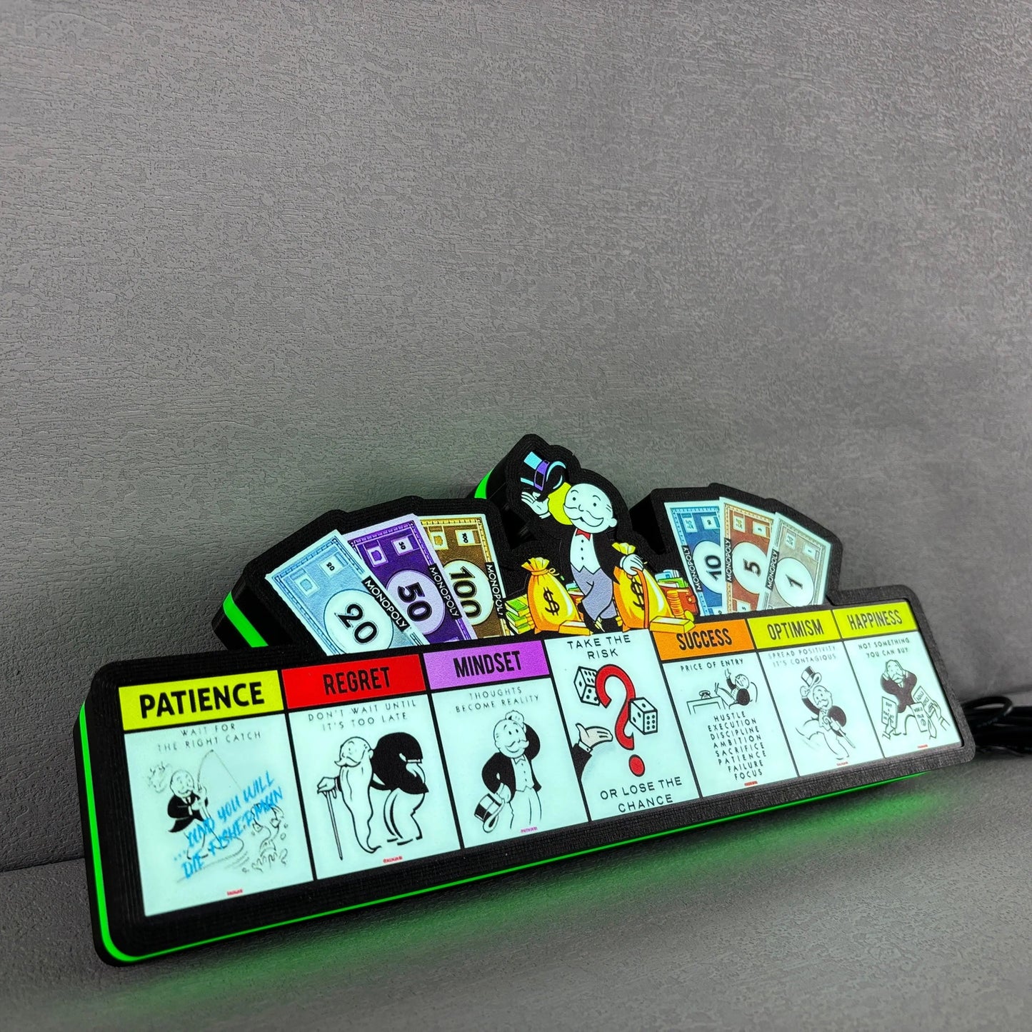 Monopoly Pinball Topper LED Lightbox USB Powered Fully Dimmable FYLZGO Signs