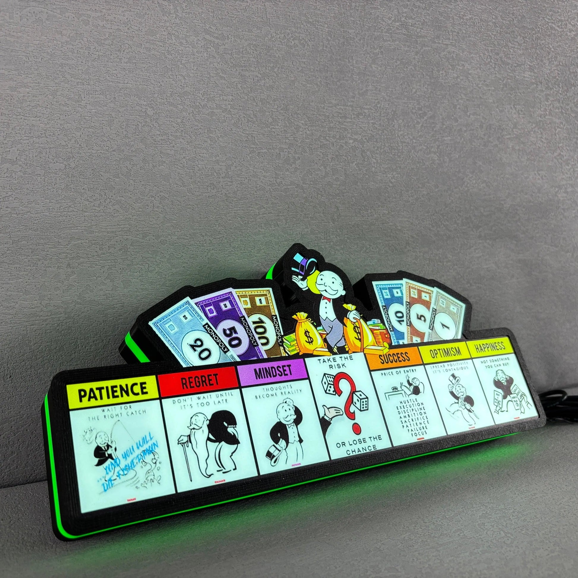 Monopoly Pinball Topper LED Lightbox USB Powered Fully Dimmable FYLZGO Signs