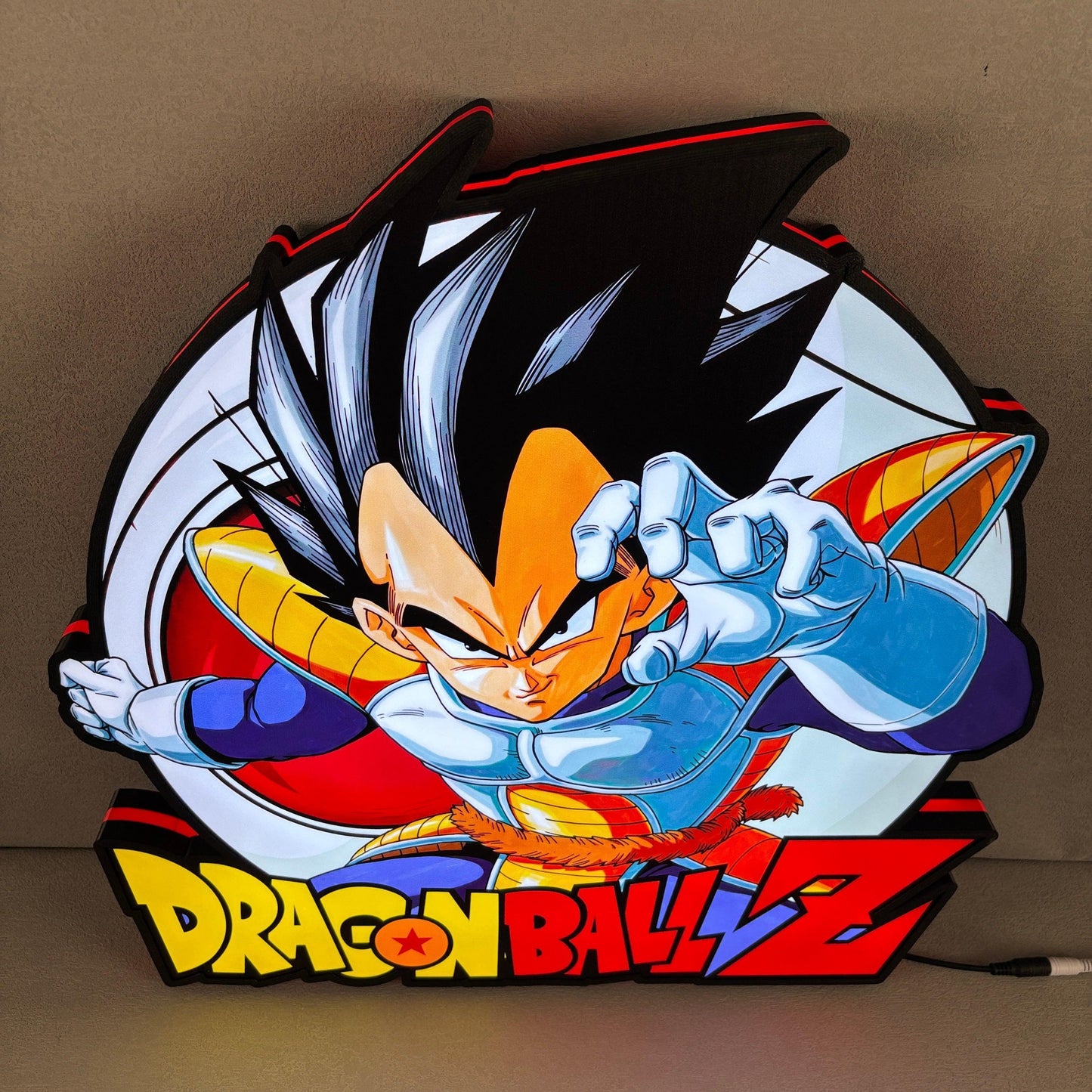 Dragonball Z 3D printed LED light box, USB powered, with dimming Man Cave FYLZGO Signs