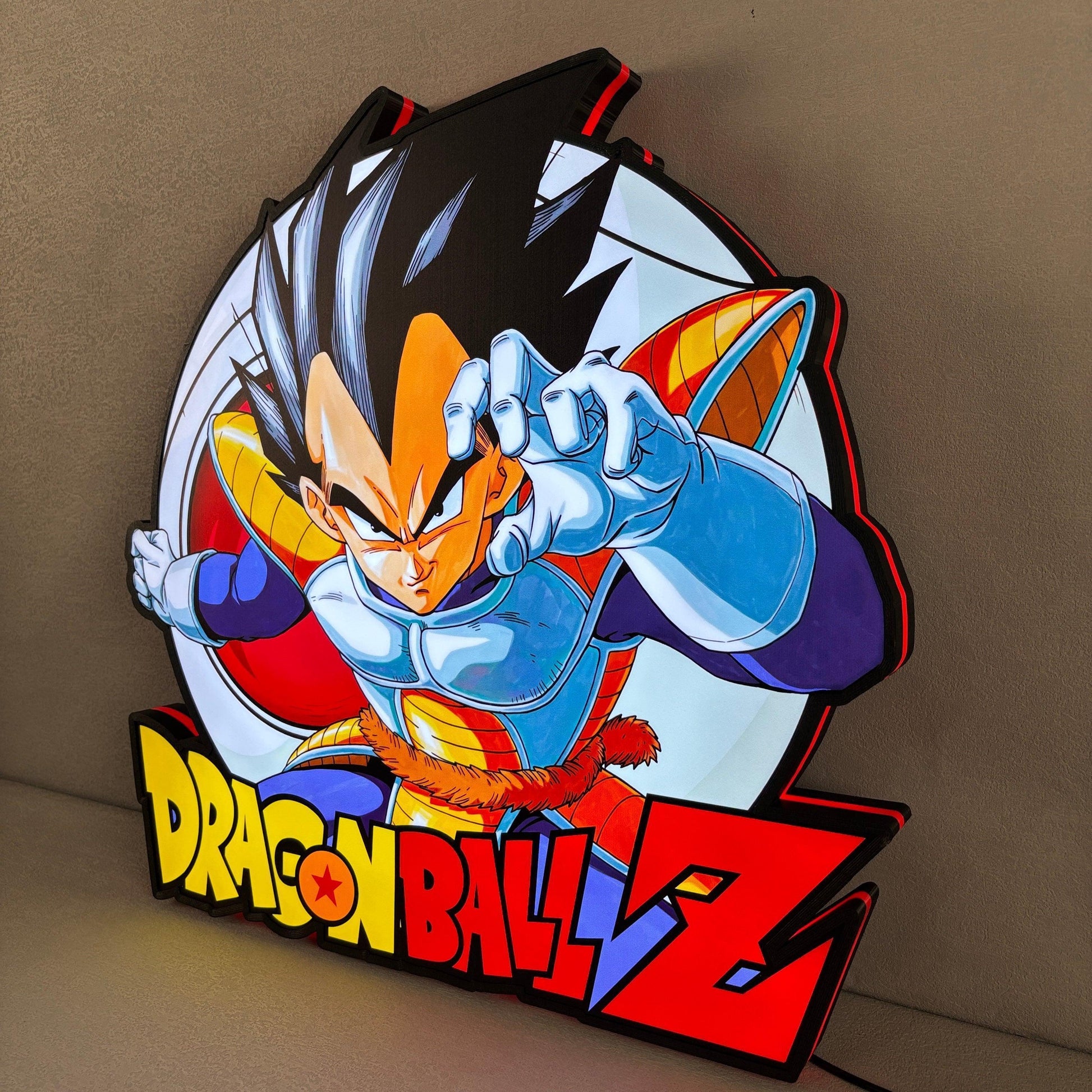 Dragonball Z 3D printed LED light box, USB powered, with dimming Man Cave FYLZGO Signs