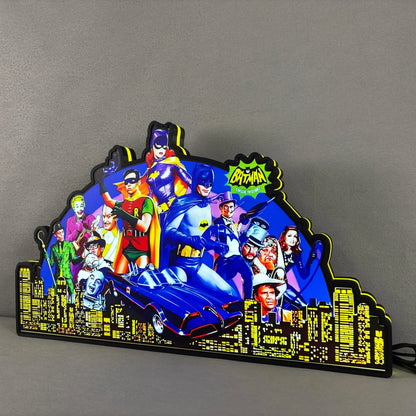 Super Hero Pinball Topper, Batman 66 Pinball Topper 3D Printed Lightbox,  Arcade Pinball Machine Accessory for Pinball Arcade Machine Fans, USB Dimmeable FYLZGO Signs