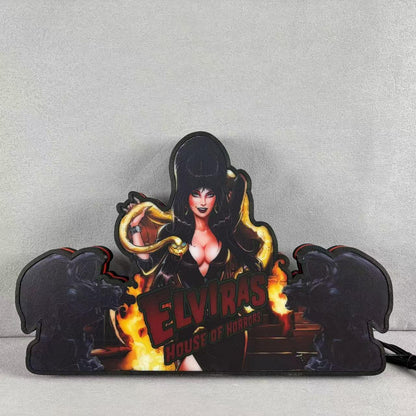 Elvira's House of Horrors Pinball Topper 3D Printed LED Light Box, Pinball Arcade Decor, Ghost Halloween Decor FYLZGO Signs
