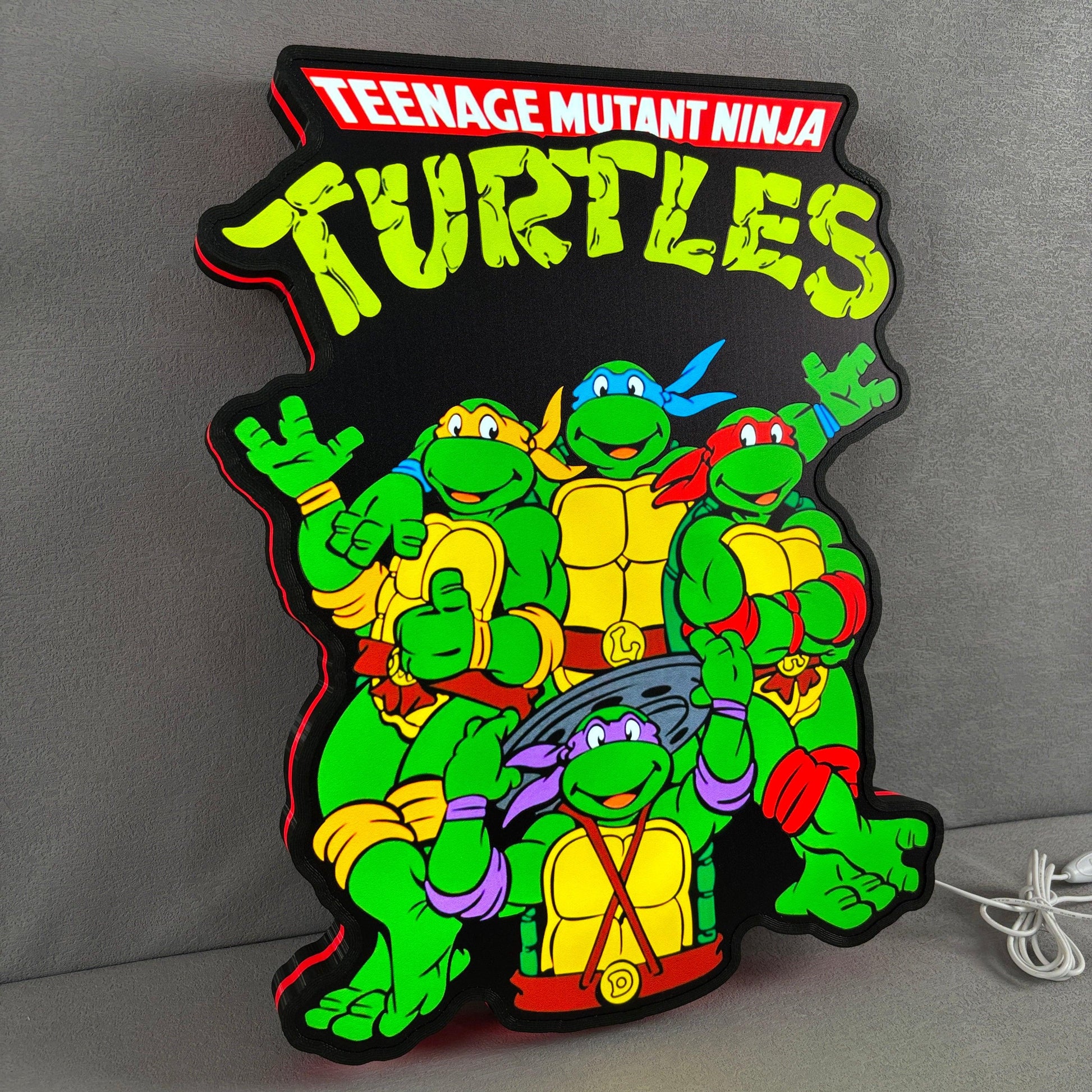 TMNT Teenage Mutant Ninja Turtle Fan arts 3D Light box Fully Dimmable & Powered by USB FYLZGO Signs