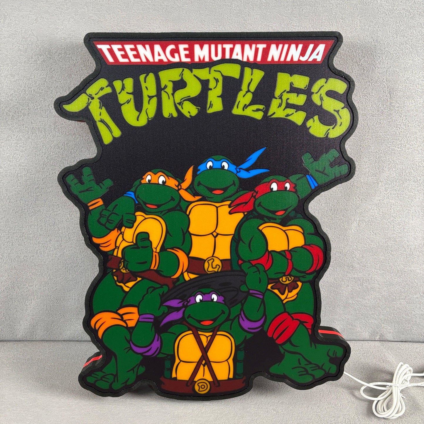 TMNT Teenage Mutant Ninja Turtle Fan arts 3D Light box Fully Dimmable & Powered by USB FYLZGO Signs