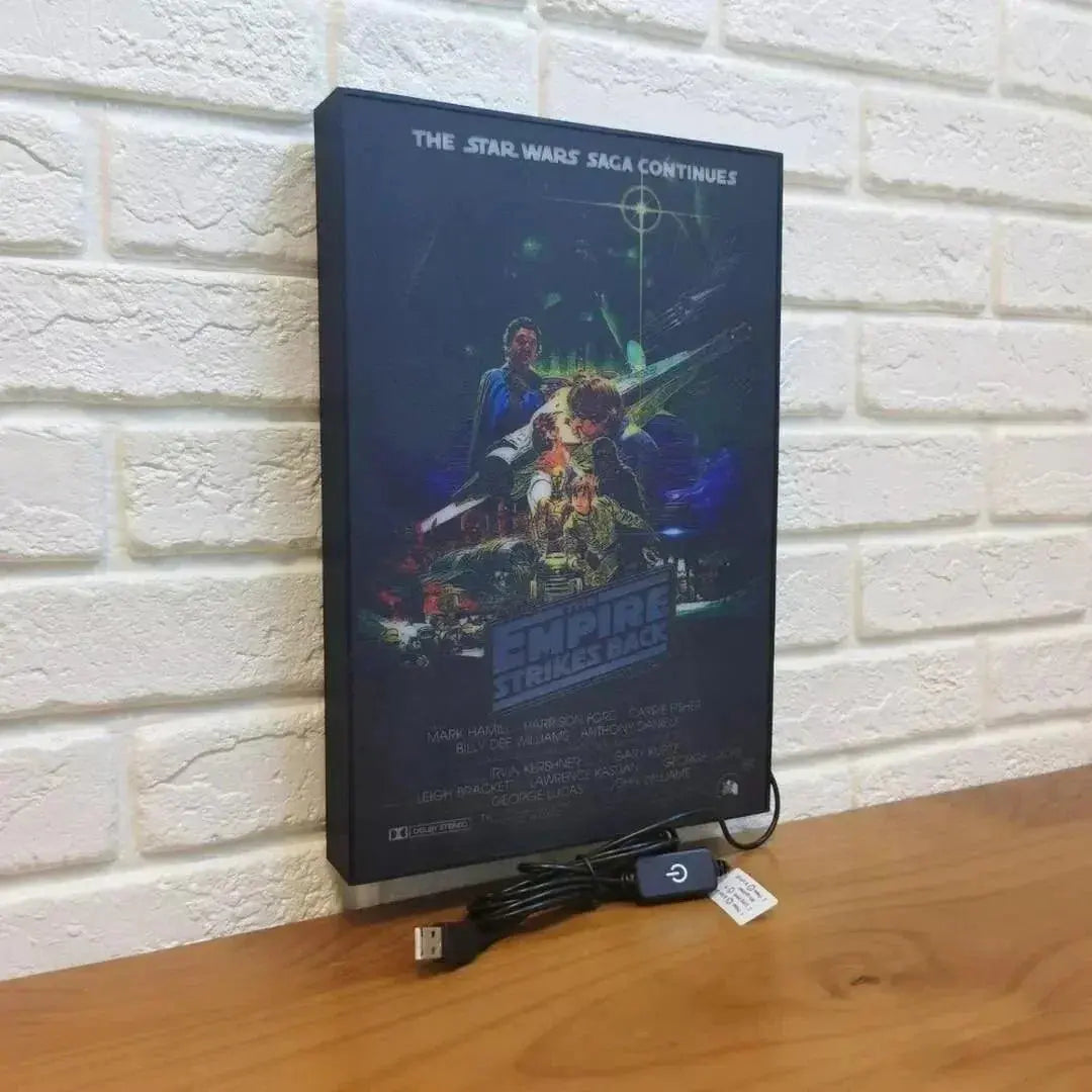 Star Wars The Empire Strikes Back Movie Poster LED Light Box (LED Light Box) Complete FYLZGO Signs