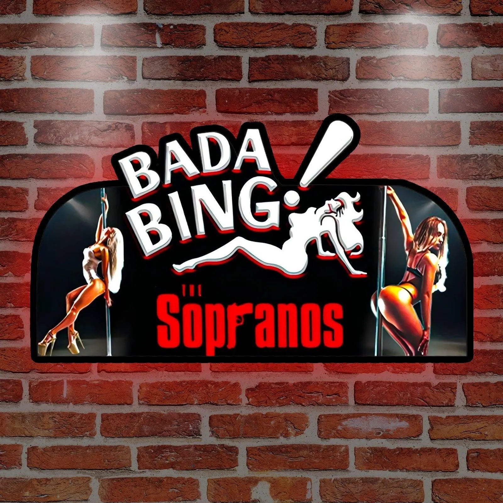 The Bada Bing Pinball Topper, Sopranos LED Pinball Topper with Dimming Function and USB powered FYLZGO Signs