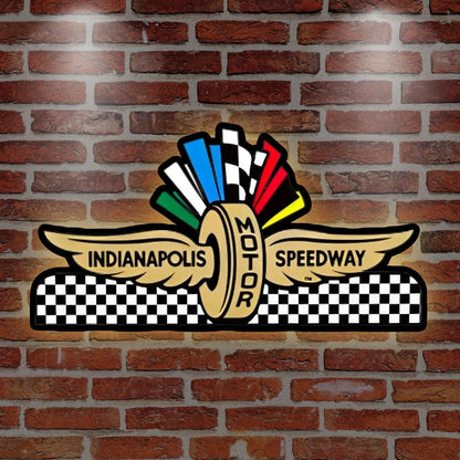 Indy 500 Pinball Topper LED Lightbox,  Indianapolis  Motor Speedway pinball game 3D Printed Lightbox FYLZGO Signs