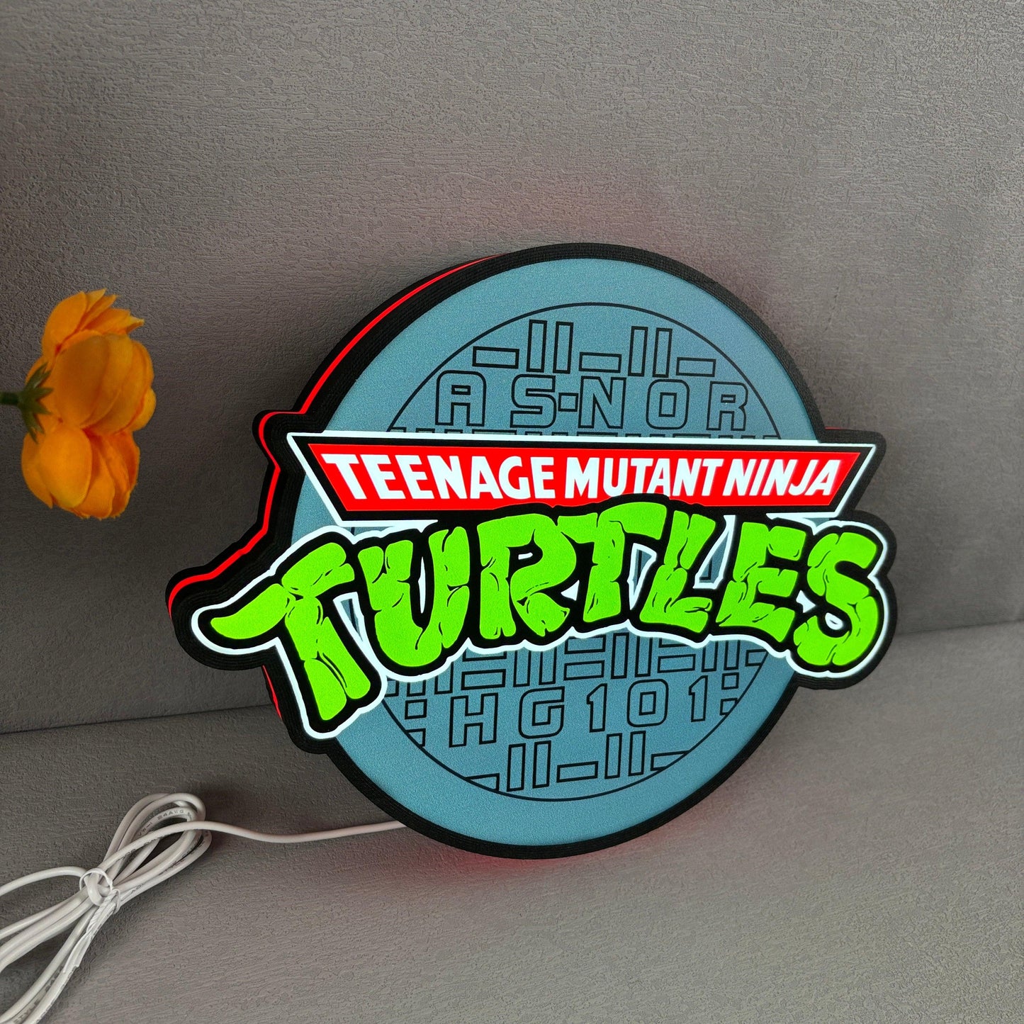 TMNT Teenage Mutant Ninja Turtles Shell Backpack 3D Lightbox Fully Dimmable USB Power Supply FYLZGO Signs