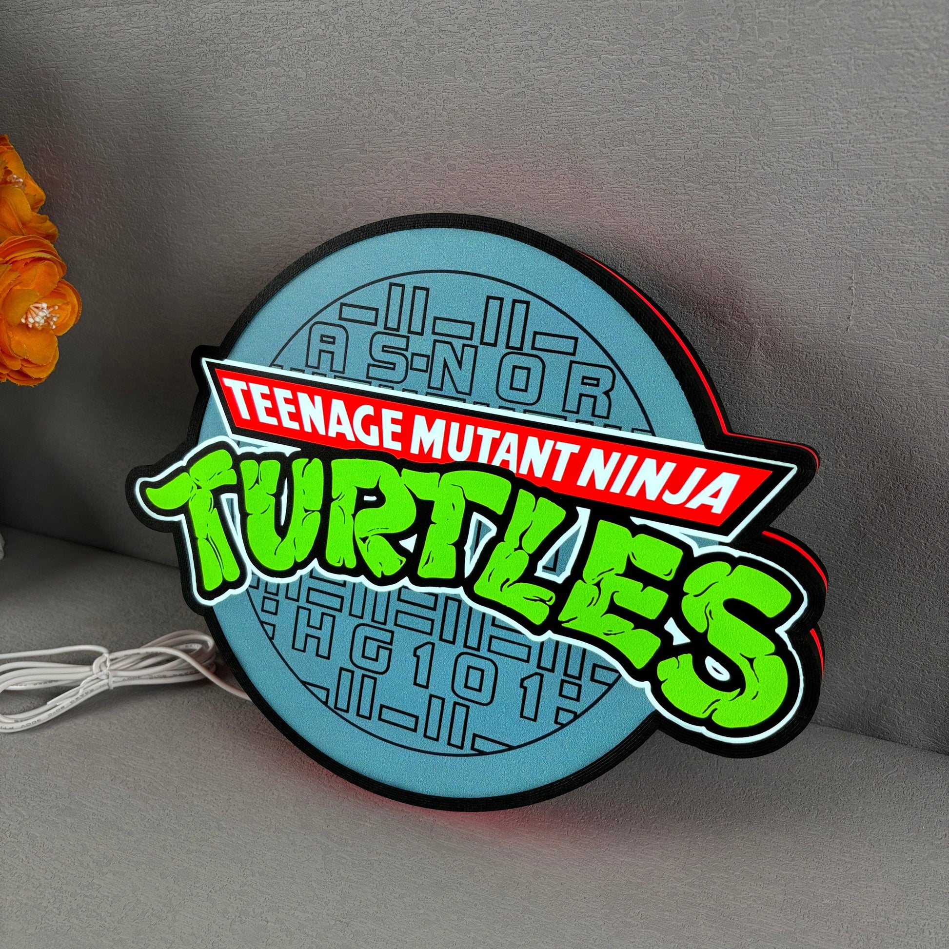 TMNT Teenage Mutant Ninja Turtles Shell Backpack 3D Lightbox Fully Dimmable USB Power Supply FYLZGO Signs