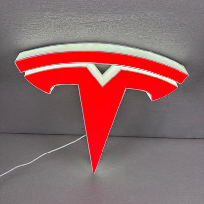 Tesla LED Lightbox, Garage Sign and Garage Decor for Tesla Model 3, Cyber Truck, Gift for men and Fathers Day Gift FYLZGO Signs