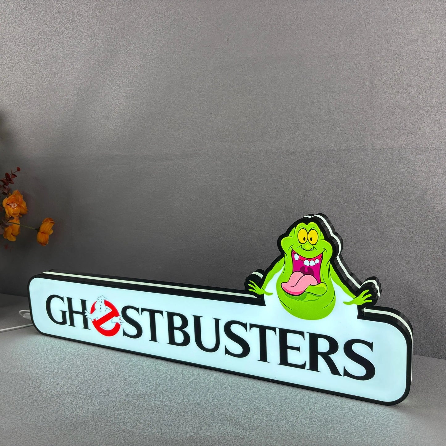 Ghostbusters Pinball Topper Lightbox with Ghostly LED, Pinball Arcade Decor, Perfect for Game Room or Pinball Machine FYLZGO Signs