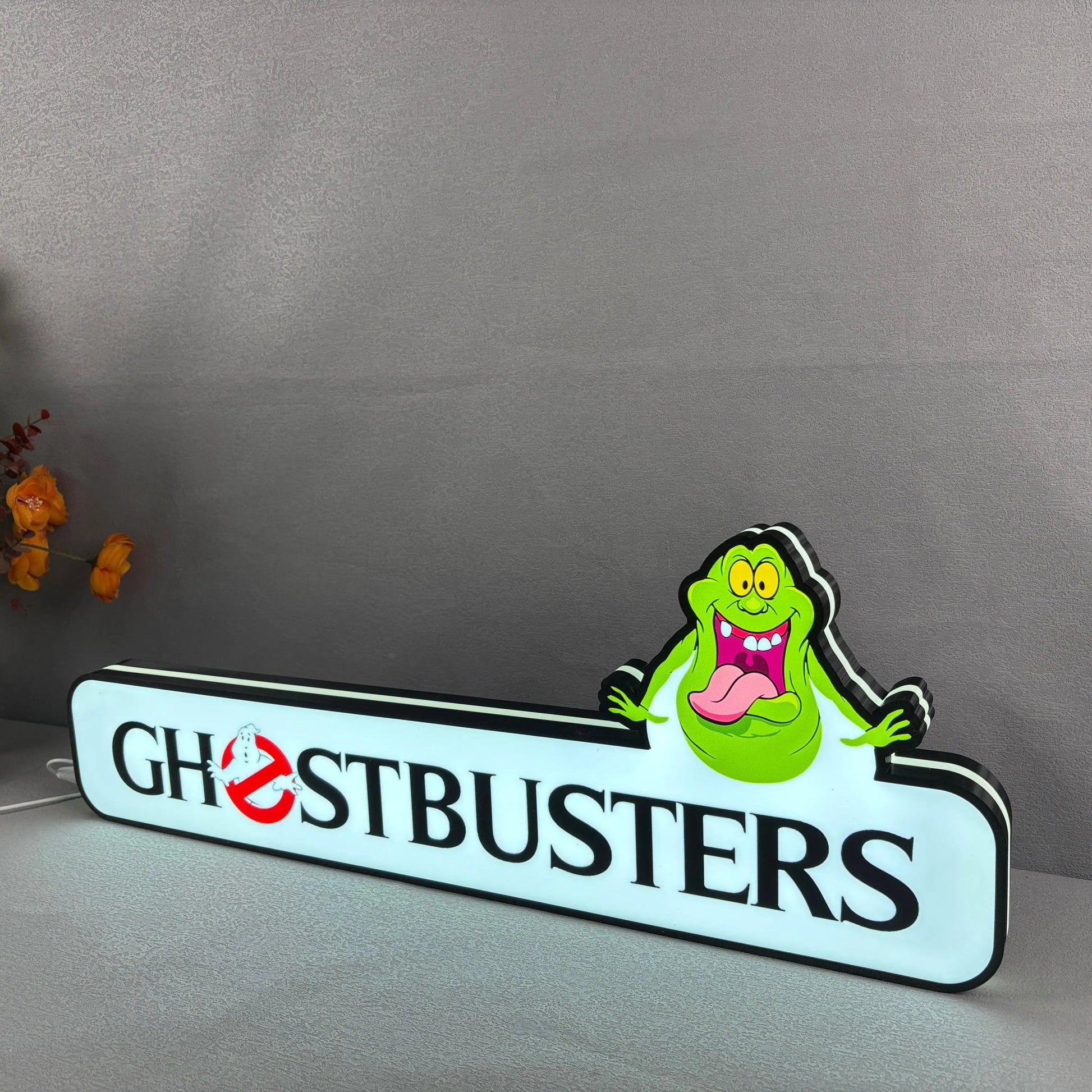 Ghostbusters Pinball Topper Lightbox with Ghostly LED, Pinball Arcade Decor, Perfect for Game Room or Pinball Machine FYLZGO Signs