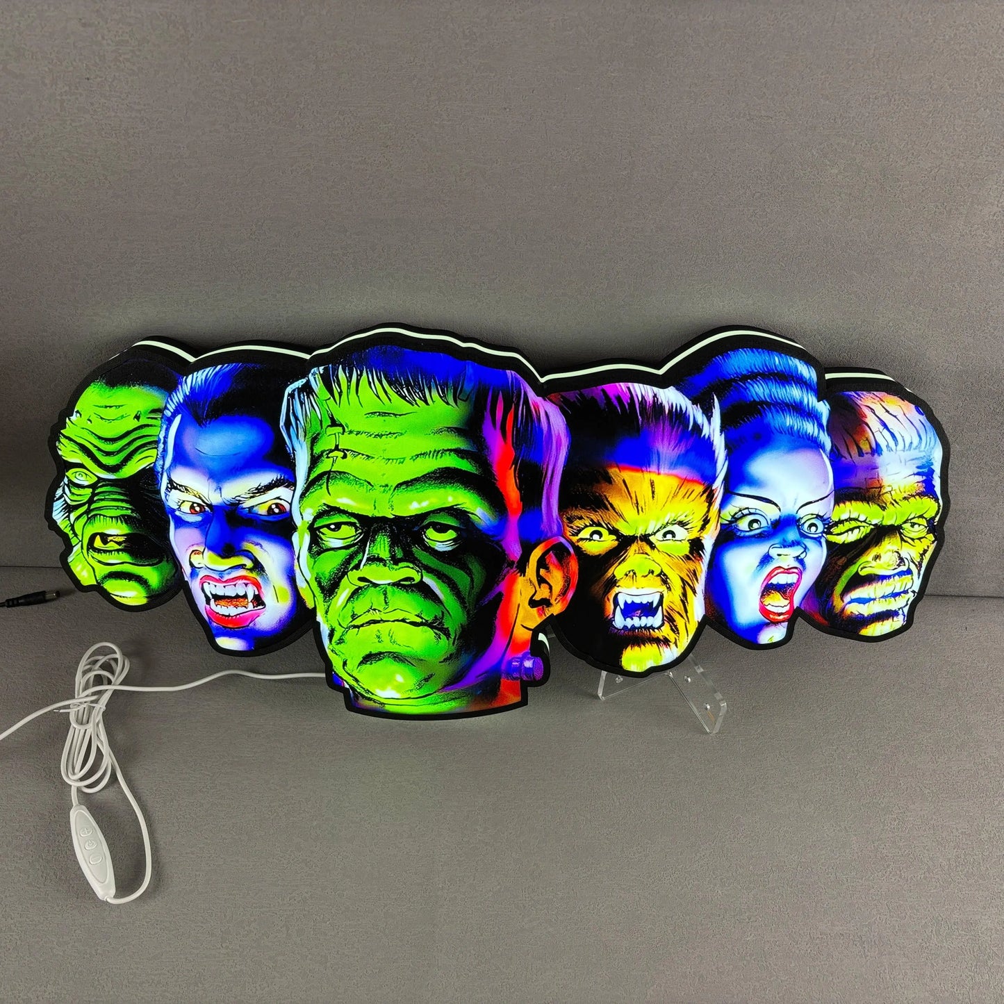 New Custom MONSTER BASH Pinball Machine LED Topper FYLZGO Signs