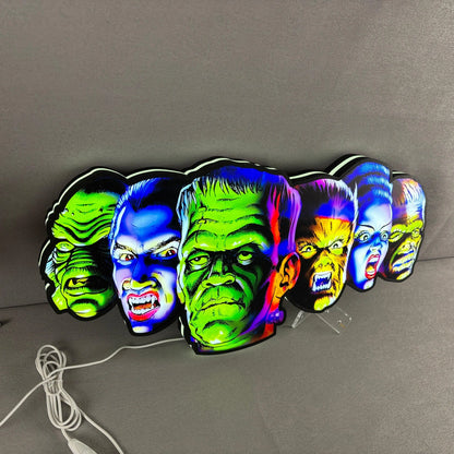 New Custom MONSTER BASH Pinball Machine LED Topper FYLZGO Signs