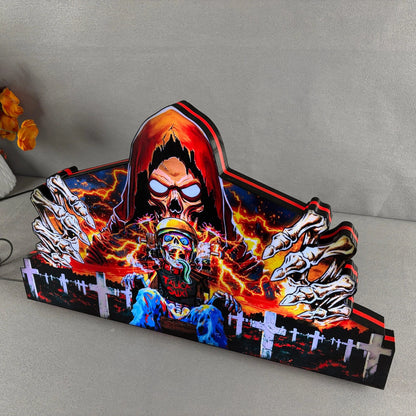 Metallica Remastered Sparky Pinball Topper 3D Printed Lightbox USB plug Dimmer, Pinball Arcade Decor, Perfect for Game Room or Pinball Machine FYLZGO Signs
