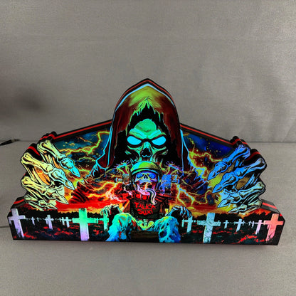 Metallica Remastered Sparky Pinball Topper 3D Printed Lightbox USB plug Dimmer, Pinball Arcade Decor, Perfect for Game Room or Pinball Machine FYLZGO Signs