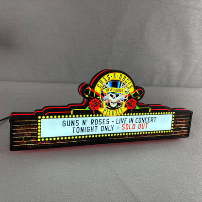 Guns Roses Pinball Topper LED Lightbox Lightbox Rock Your Game FYLZGO Signs