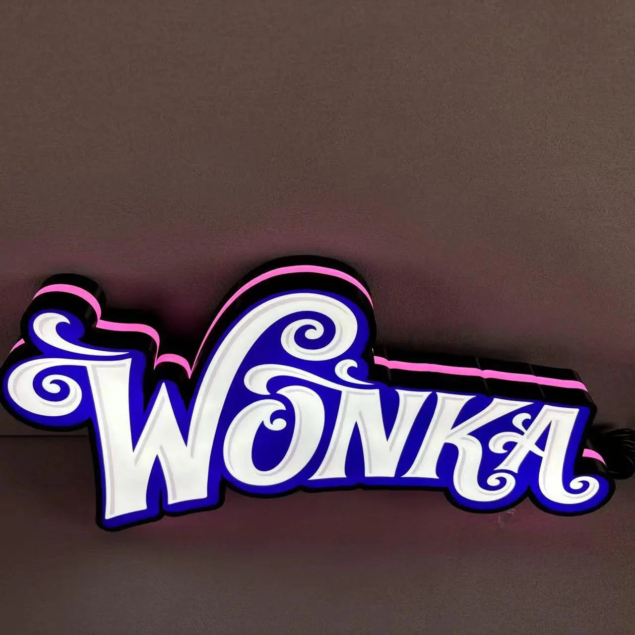 Wonka Pinball Topper 3D Printed LED Light Box, Arcade Game lightbox, Perfect for Game Room or Pinball Machine FYLZGO Signs