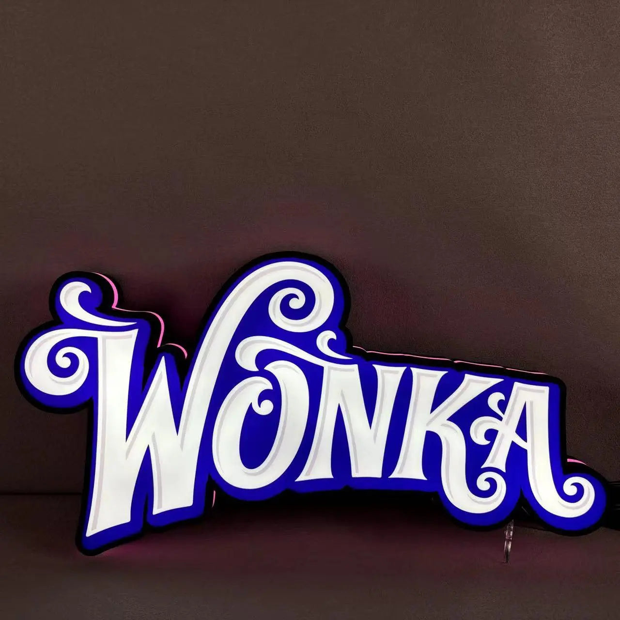 Wonka Pinball Topper 3D Printed LED Light Box, Arcade Game lightbox, Perfect for Game Room or Pinball Machine FYLZGO Signs