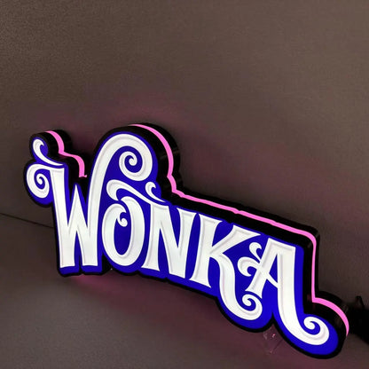 Wonka Pinball Topper 3D Printed LED Light Box, Arcade Game lightbox, Perfect for Game Room or Pinball Machine FYLZGO Signs