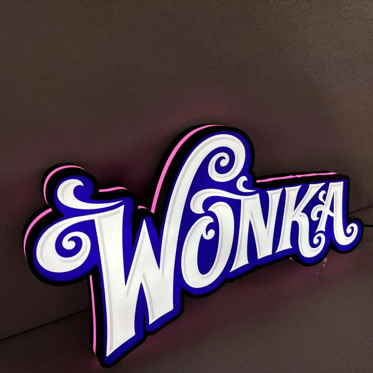 Wonka Pinball Topper 3D Printed LED Light Box, Arcade Game lightbox, Perfect for Game Room or Pinball Machine FYLZGO Signs