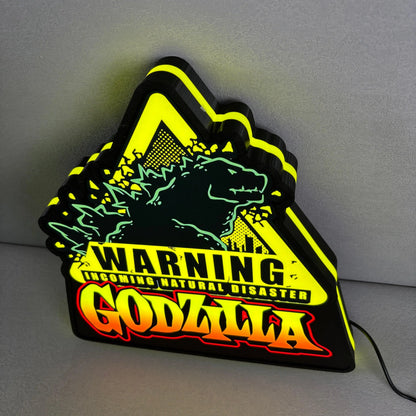 Godzilla Warning Pinball Topper LED Light Box Arcade Game Lightbox FYLZGO Signs