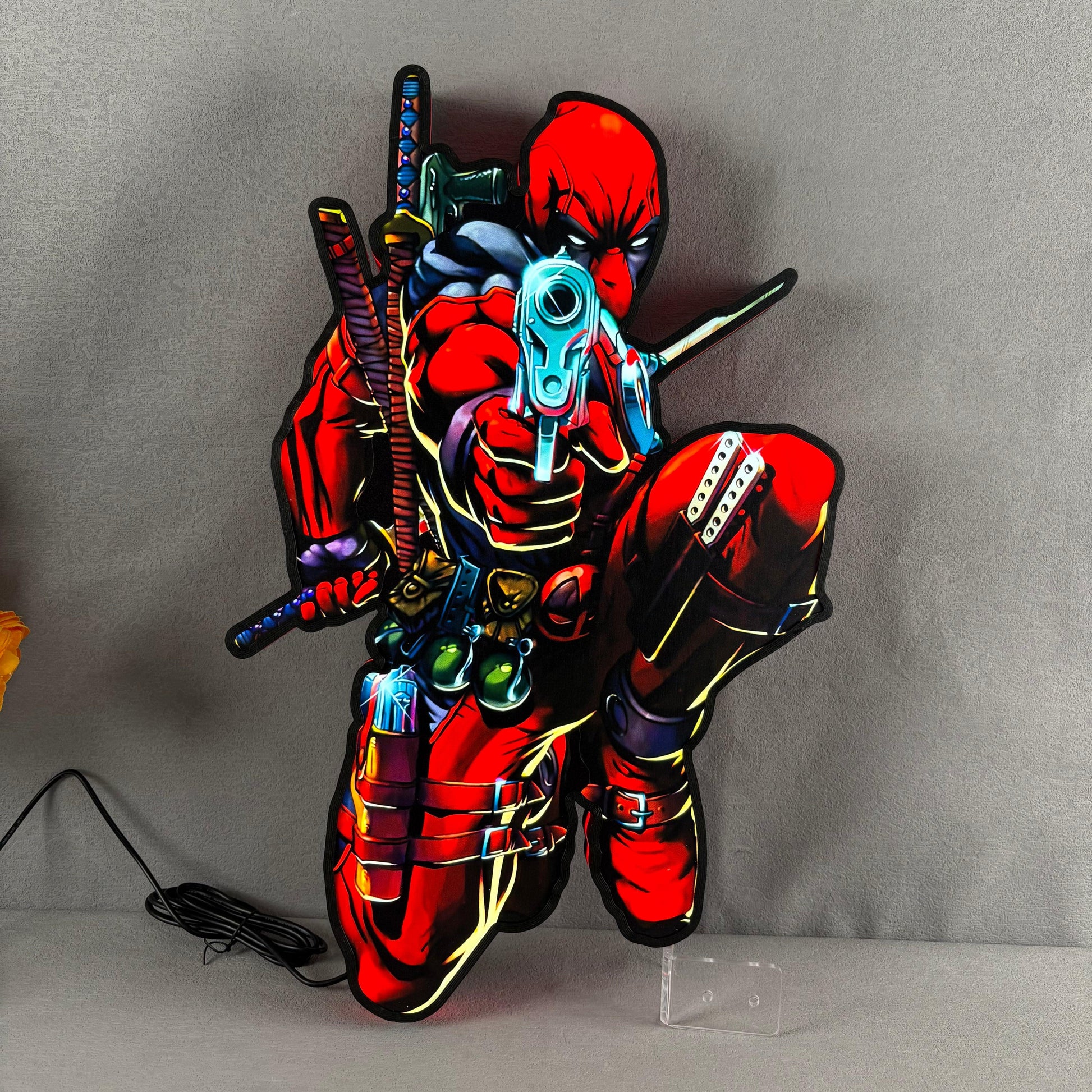 Custom Deadpool Design LED Lightbox Illuminate Your Space with Awesomeness FYLZGO Signs
