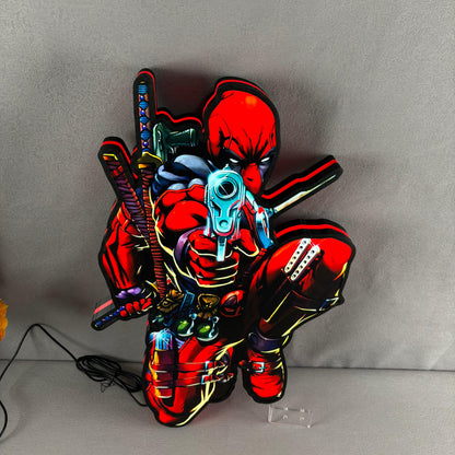 Custom Deadpool Design LED Lightbox Illuminate Your Space with Awesomeness FYLZGO Signs