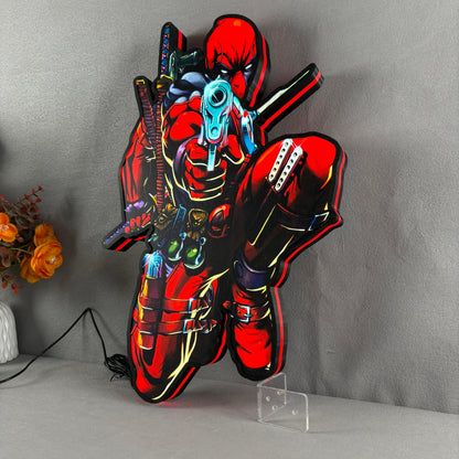 Custom Deadpool Design LED Lightbox Illuminate Your Space with Awesomeness FYLZGO Signs