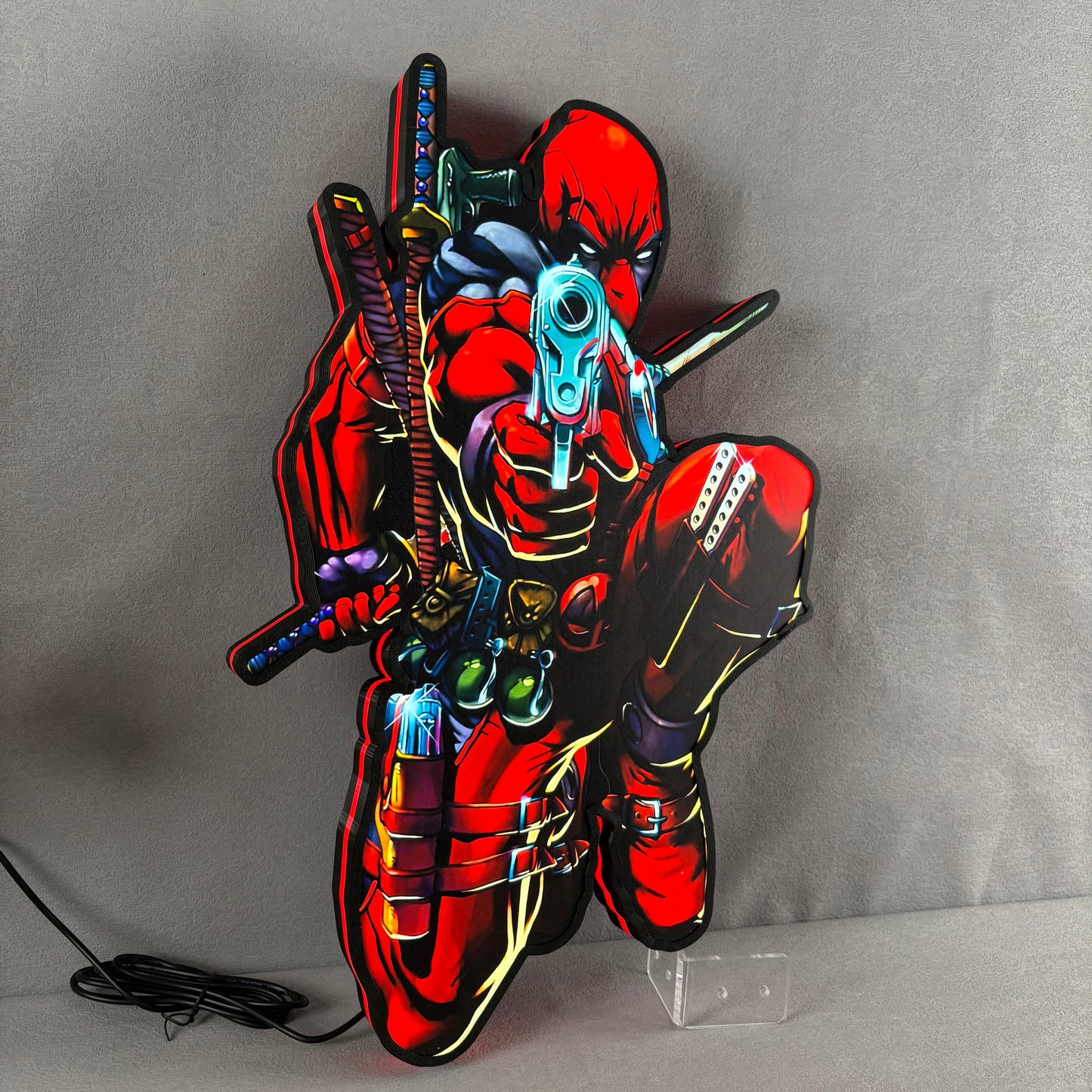 Custom Deadpool Design LED Lightbox Illuminate Your Space with Awesomeness FYLZGO Signs