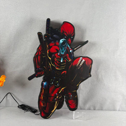 Custom Deadpool Design LED Lightbox Illuminate Your Space with Awesomeness FYLZGO Signs