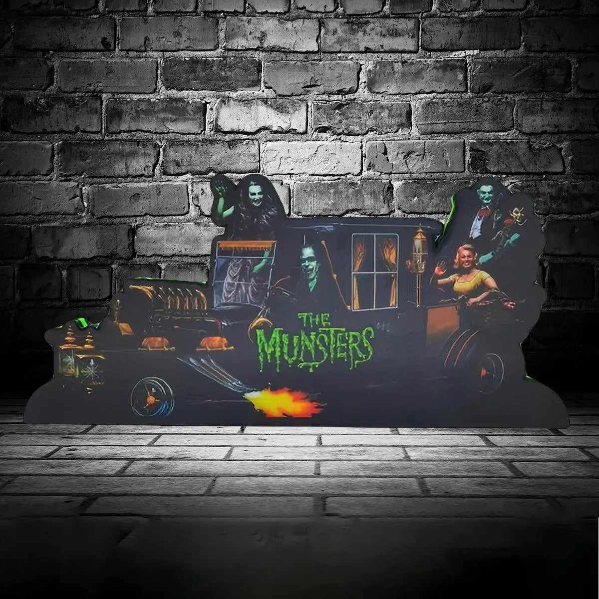 The Munsters Pinball Topper LED Light Box, for Stern Pinball Mahince, Game Room Decor, Classic Spooky Trinket for Your Game, TV Enthusiasts FYLZGO Signs