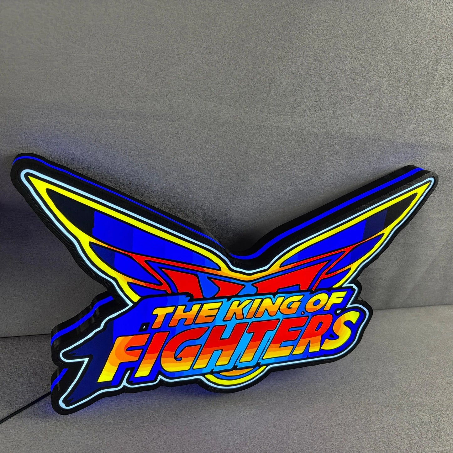 The King of Fighters 3D Printed LED Lightbox for Gaming Room Decor FYLZGO Signs