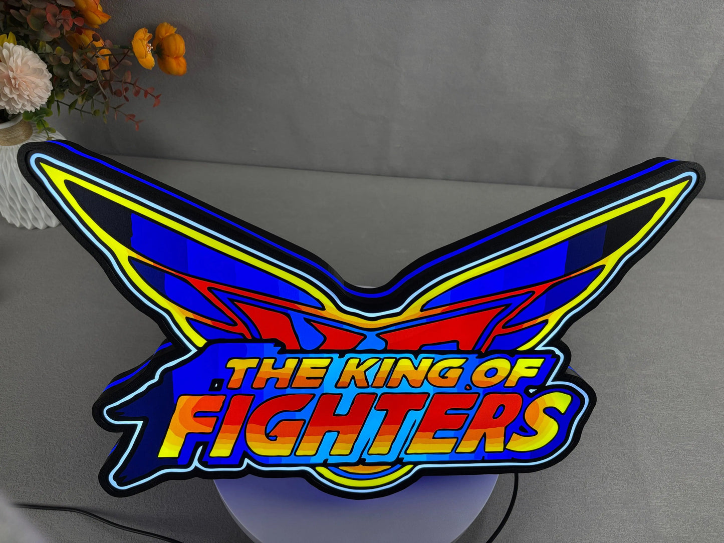 The King of Fighters 3D Printed LED Lightbox for Gaming Room Decor FYLZGO Signs