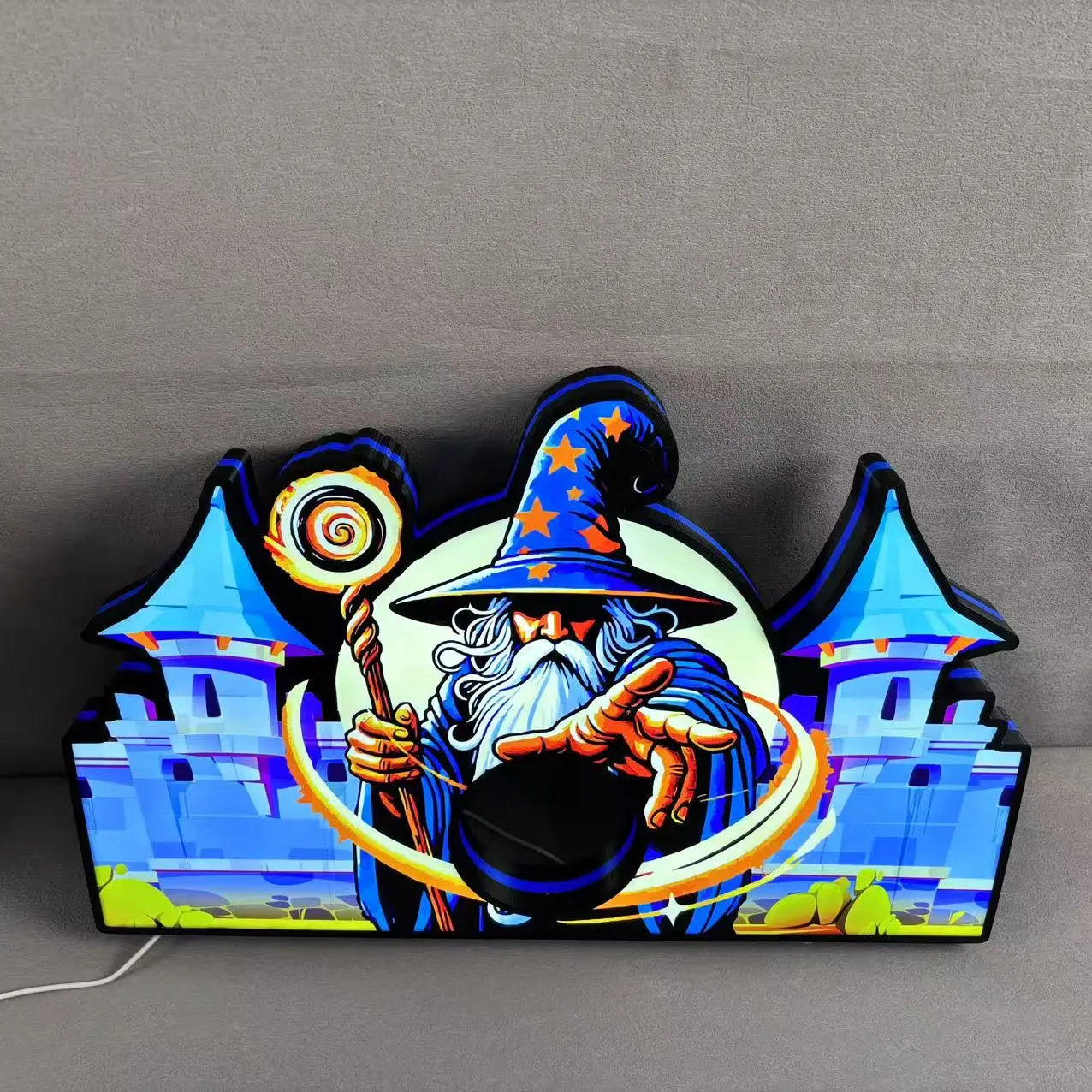 Medieval Madness Wizards Led lightbox for Pinball Machine, 3D Printed Lightbox USB Powered & Full Dimmable FYLZGO Signs