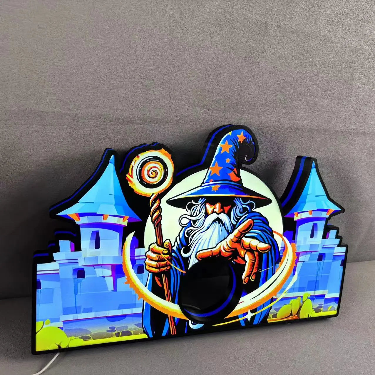 Medieval Madness Wizards Led lightbox for Pinball Machine, 3D Printed Lightbox USB Powered & Full Dimmable FYLZGO Signs