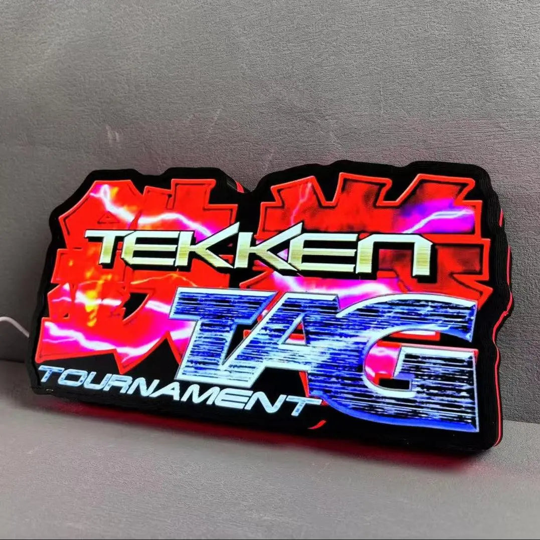 Tekken 3 Tag Tournament 3D Printed LED Lightbox FYLZGO Signs