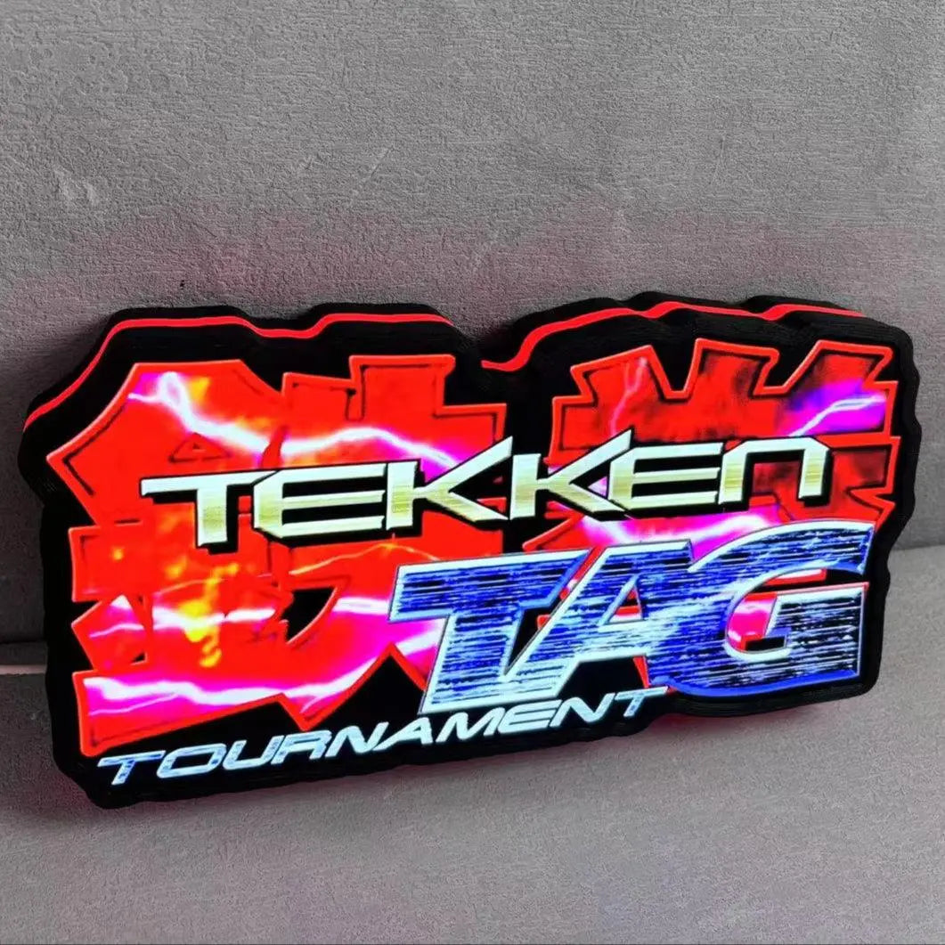 Tekken 3 Tag Tournament 3D Printed LED Lightbox FYLZGO Signs