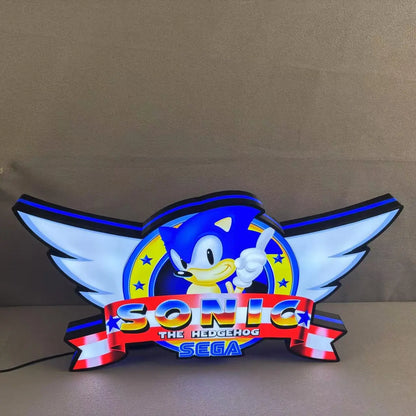 Sonic The Hedgehog Genesis 30th Anniversary 4" 3D Printed LED Lightbox Game Lightbox FYLZGO Signs