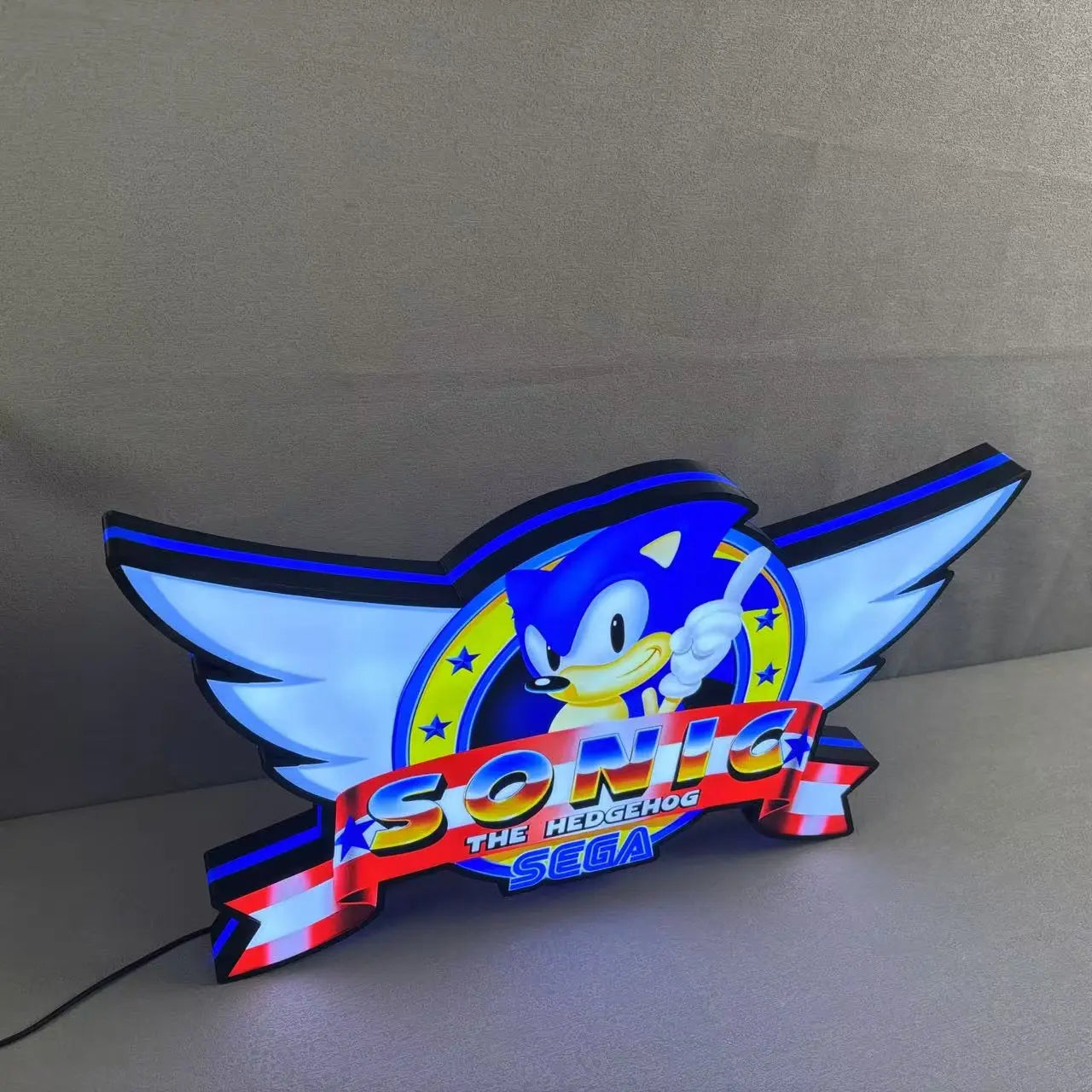 Sonic The Hedgehog Genesis 30th Anniversary 4" 3D Printed LED Lightbox Game Lightbox FYLZGO Signs