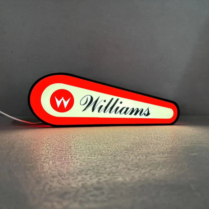 Williams Logo Led lightbox for Williams Pinball Machine, 3D Printed Lightbox USB Powered & Full Dimmable FYLZGO Signs