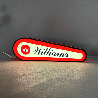 Williams Logo Led lightbox for Williams Pinball Machine, 3D Printed Lightbox USB Powered & Full Dimmable FYLZGO Signs