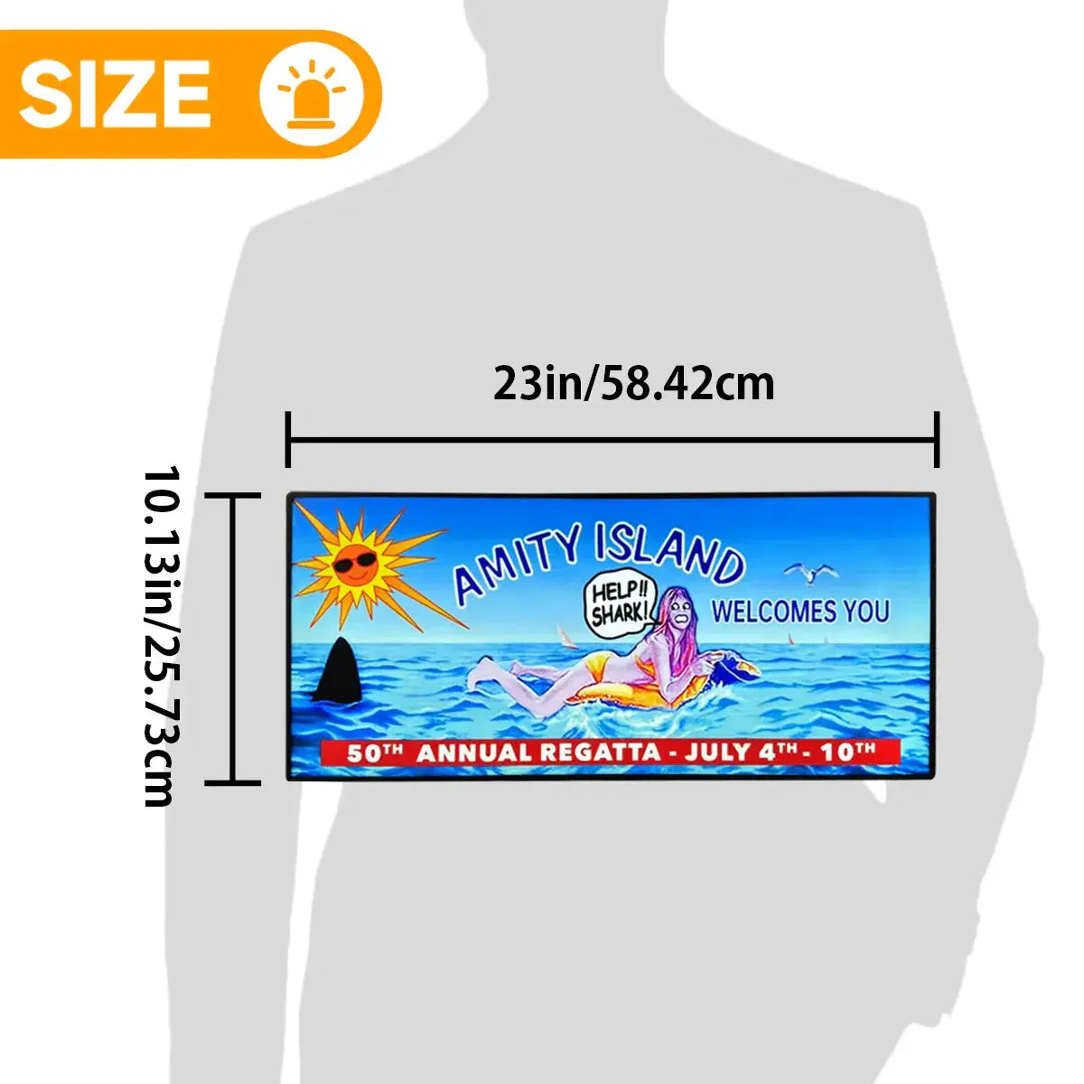 Jaws Amity Island Pinball Topper, Designed for Stern Jaws Pinball 3D printed lightbox housing with RED Halo effects, LED, Dimmable, and USB powered FYLZGO Signs