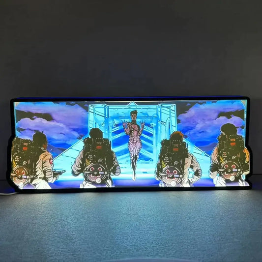 Ghostbusters Inspired Pinball Topper LED Lightbox,  3D Printed Lightbox Rock Your Game FYLZGO Signs