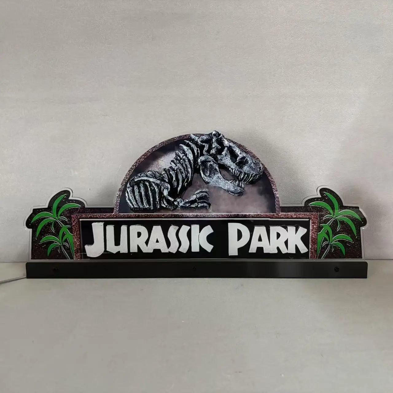 Jurassic Park Topper 3D Acrylic LED Topper, For  Pinball Machine, Pinball Topper FYLZGO Signs