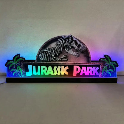 Jurassic Park Topper 3D Acrylic LED Topper, For  Pinball Machine, Pinball Topper FYLZGO Signs