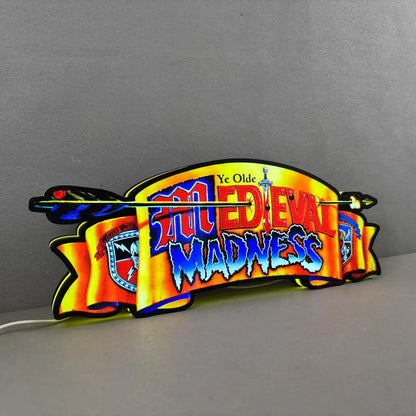 Medieval Madness Logo Led lightbox for Pinball Machine, 3D Printed Lightbox USB Powered & Full Dimmable FYLZGO Signs