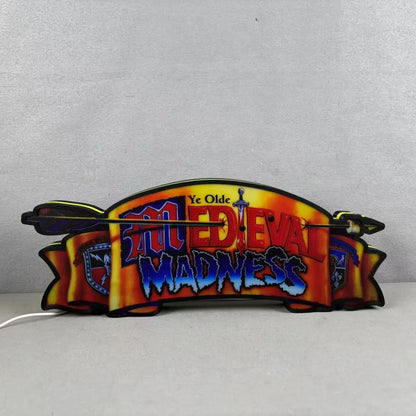 Medieval Madness Logo Led lightbox for Pinball Machine, 3D Printed Lightbox USB Powered & Full Dimmable FYLZGO Signs