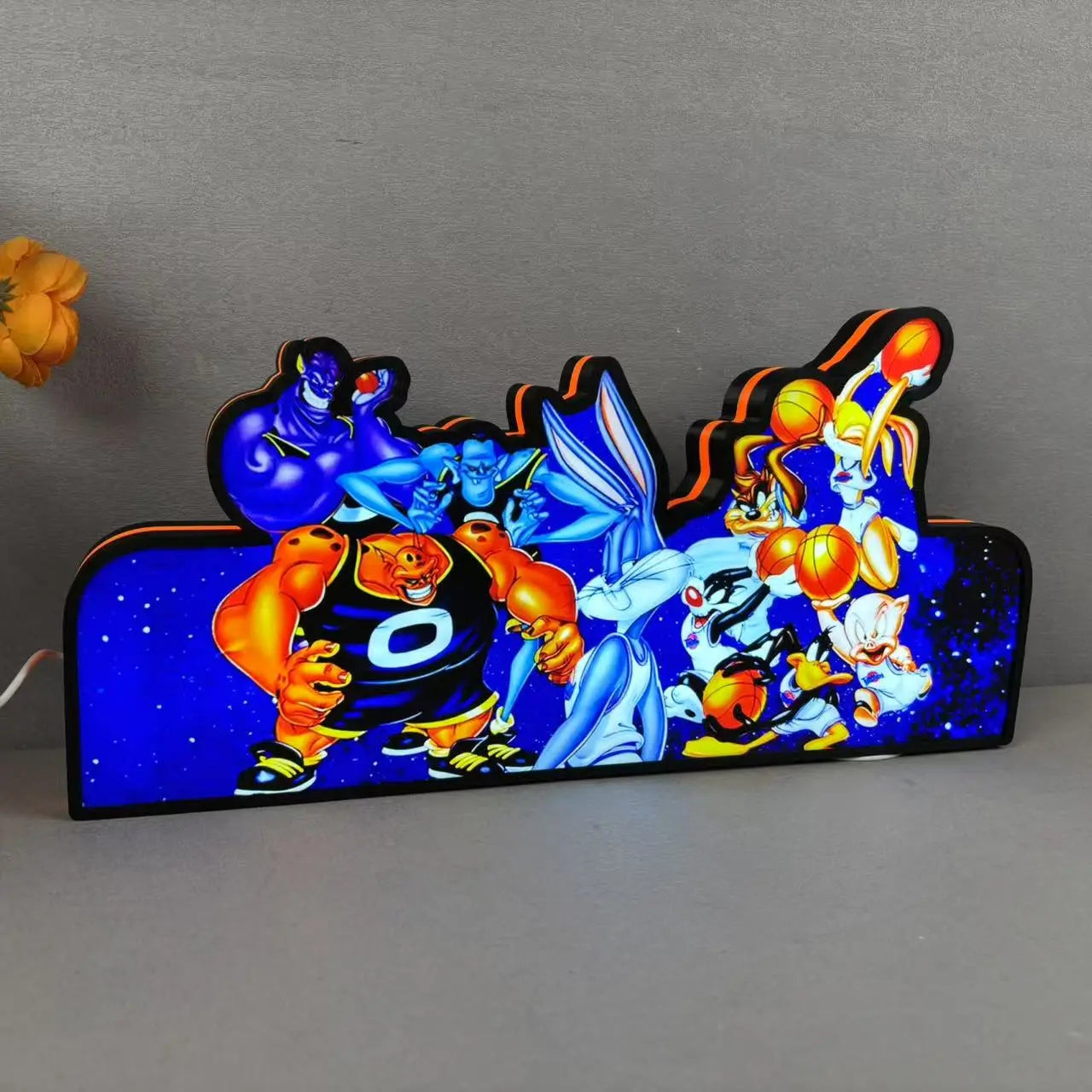 SpaceJam Pinball LED Topper for Pinball Machine RGB LED Lamp 3D Print Lightbox FYLZGO Signs