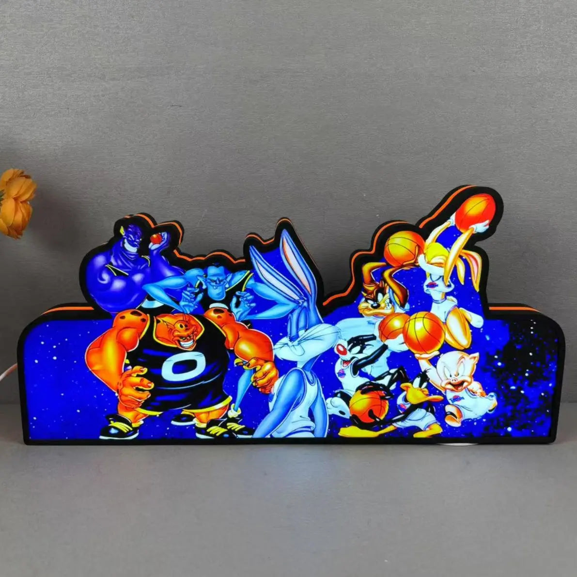 SpaceJam Pinball LED Topper for Pinball Machine RGB LED Lamp 3D Print Lightbox FYLZGO Signs